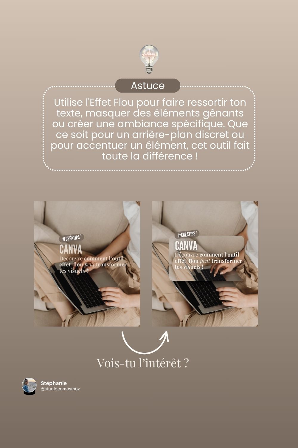 Tuto l’effet flou sur Canva