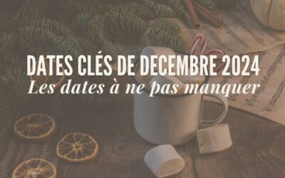 Dates clés de Décembre 2024