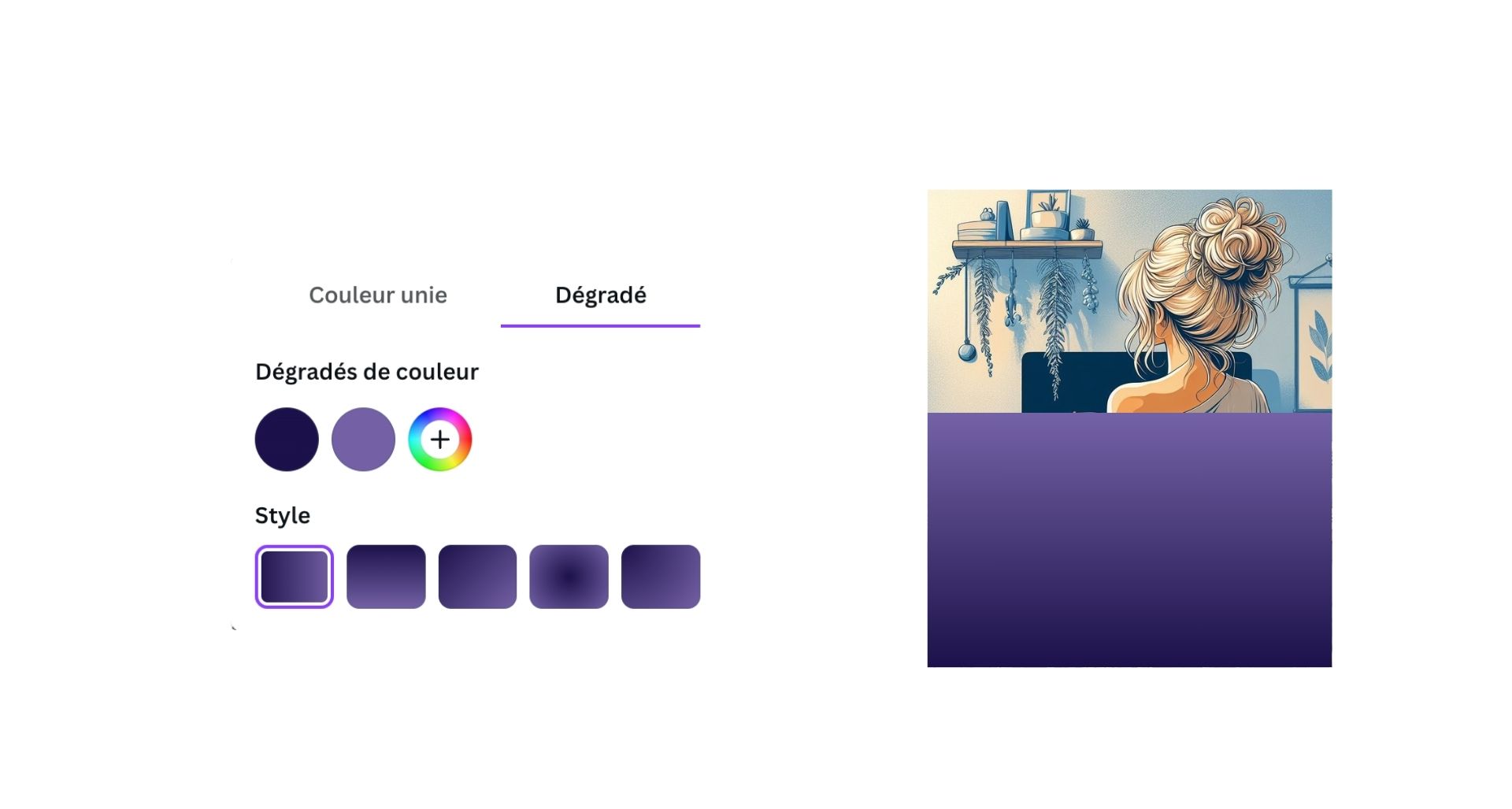 Tuto maîtrise l'effet dégradé transparent sur Canva