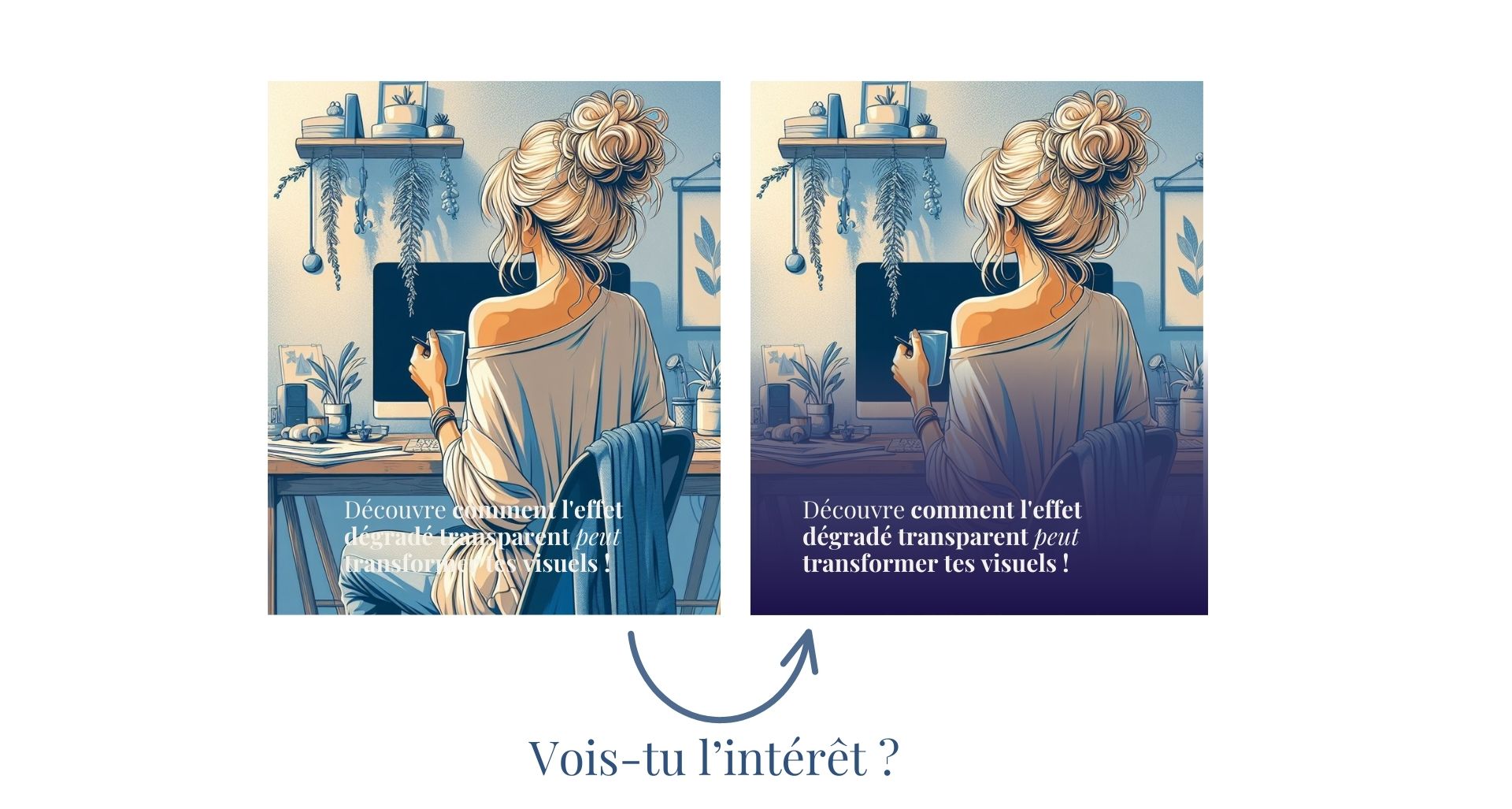 Tuto maîtrise l'effet dégradé transparent sur Canva